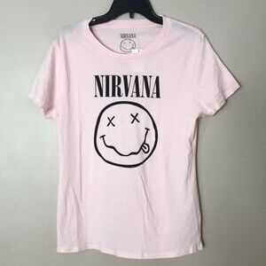 Nirvana Pink Smile Girls T-Shirt size large